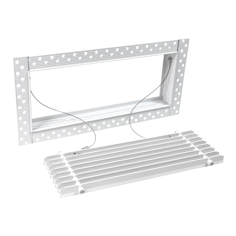 Дизайнерская съемная решетка для скрытого монтажа Brofer FUTURE-10 400x125 белая