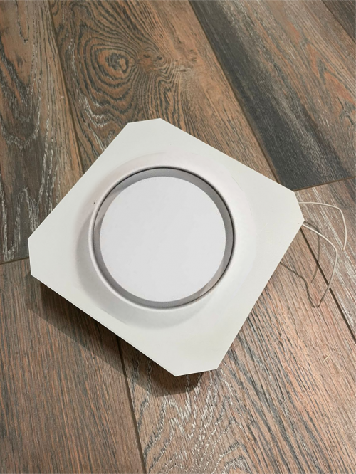 Теневой магнитный диффузор с вентилятором для потолков из гипсокартона 125 мм белый